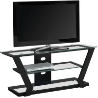 Black Metal with Tempered Glass 48" TV Stand