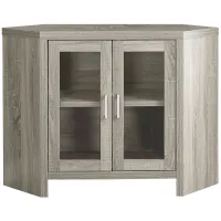 Dark Taupe 42" TV Stand with Glass Doors