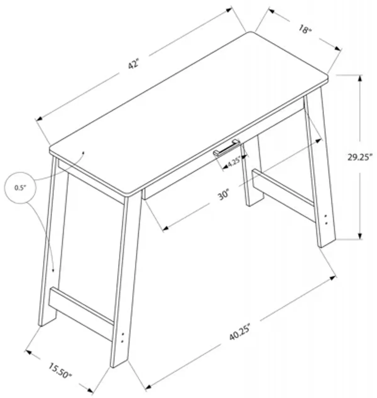 Lexington 42" Espresso Storage Computer Desk