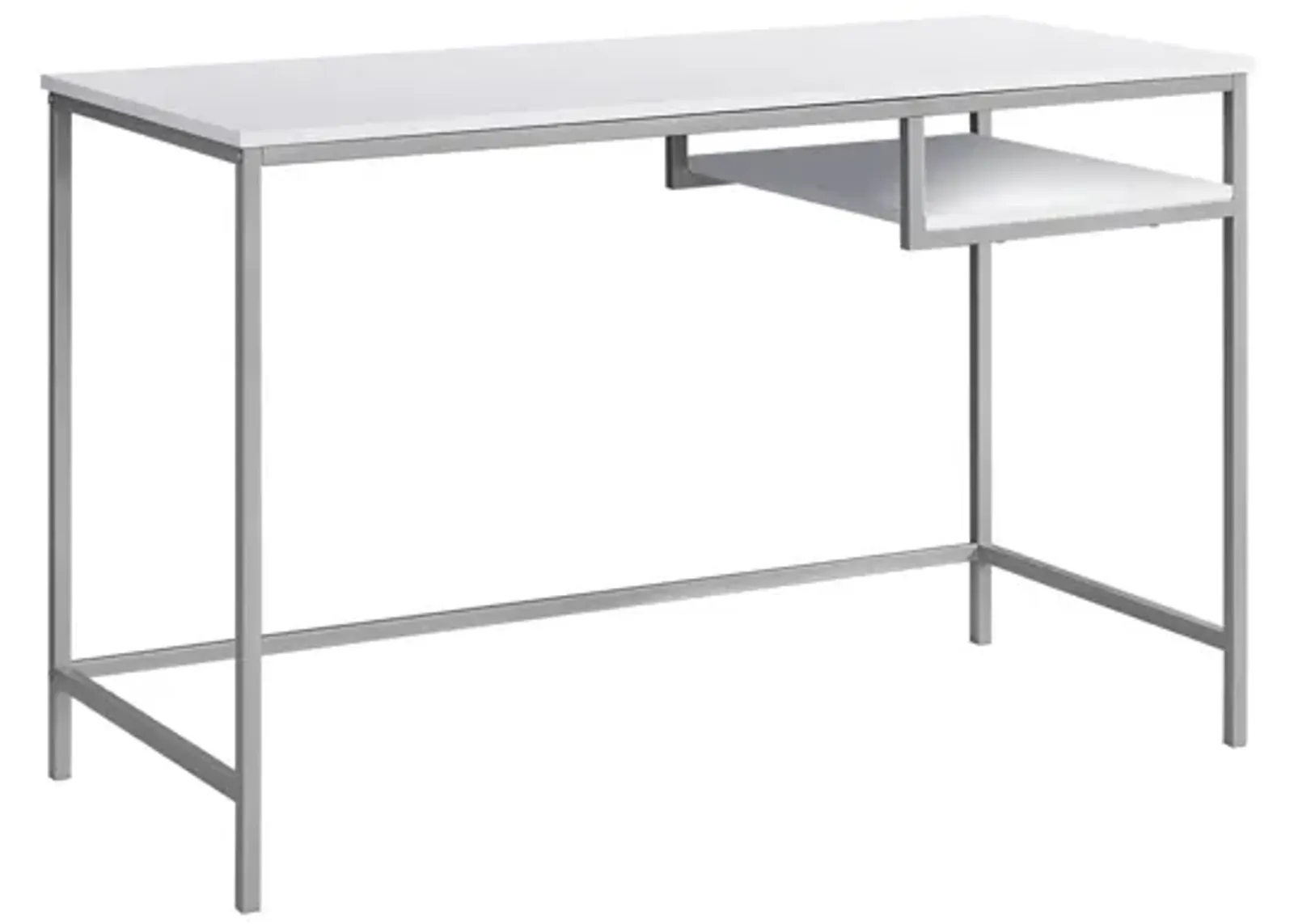 Luna White 48" Metal Computer Desk