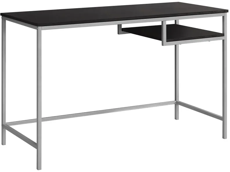 Luna 48" Espresso Metal Computer Desk