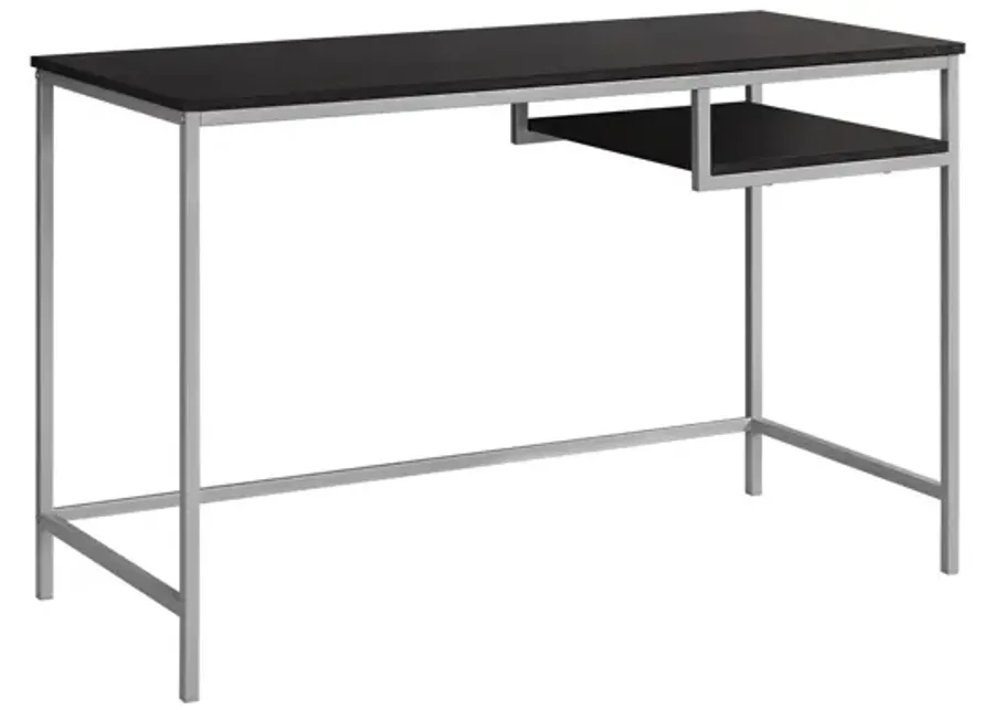 Luna 48" Espresso Metal Computer Desk