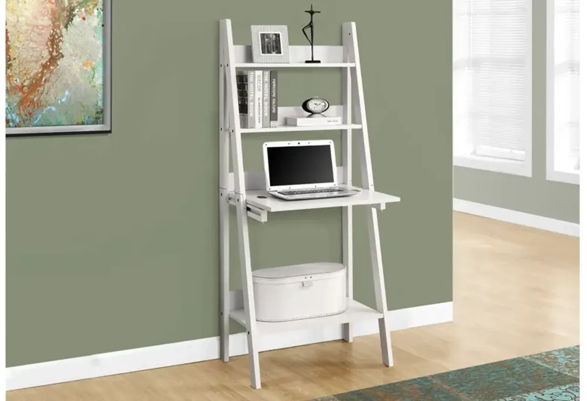 White Ladder Style Computer Desk