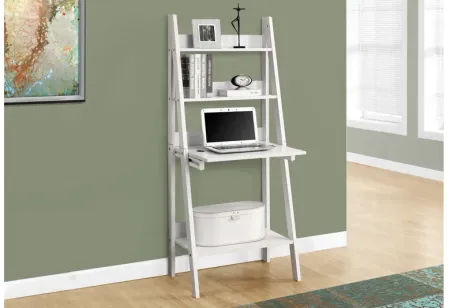 White Ladder Style Computer Desk