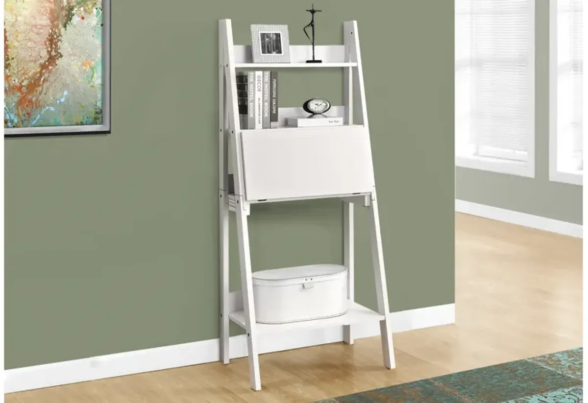 White Ladder Style Computer Desk