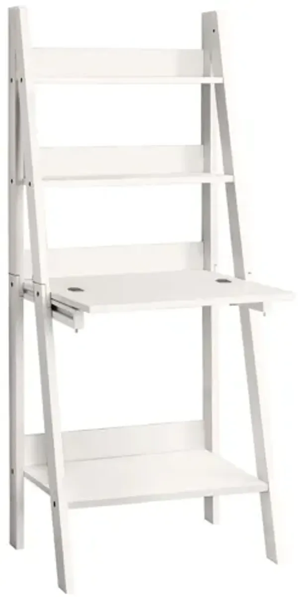 White Ladder Style Computer Desk