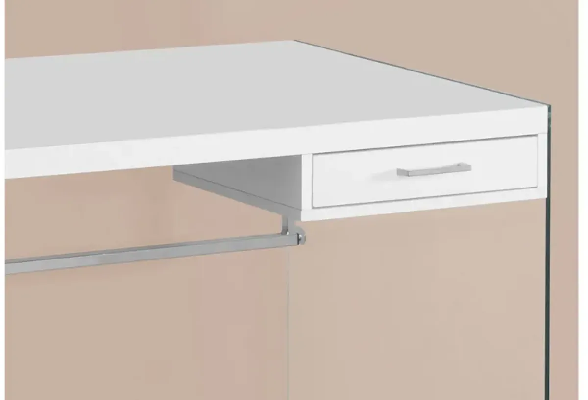 Iris 48" Glossy White Computer Desk