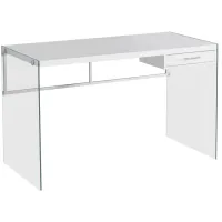 Iris 48" Glossy White Computer Desk