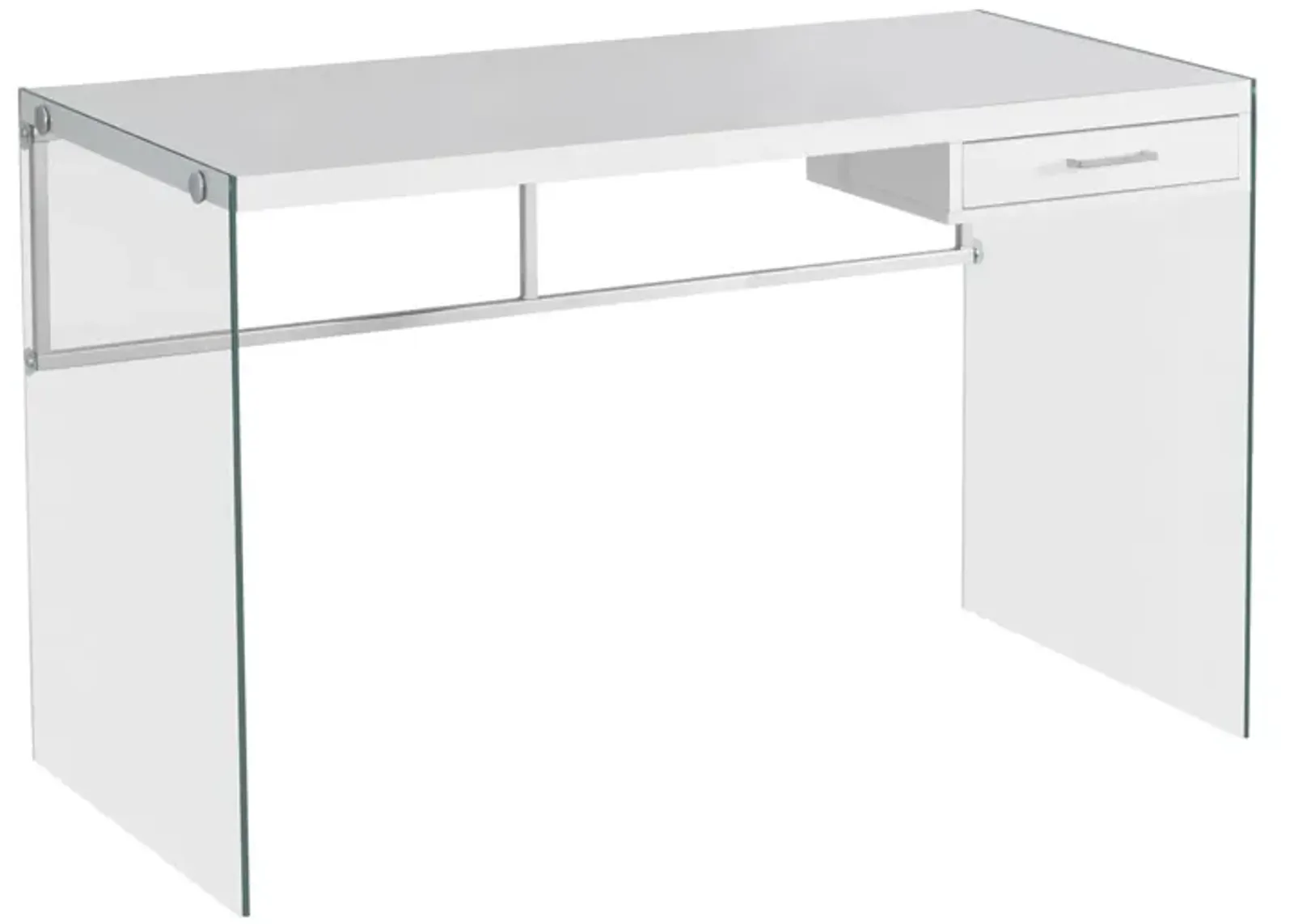 Iris 48" Glossy White Computer Desk