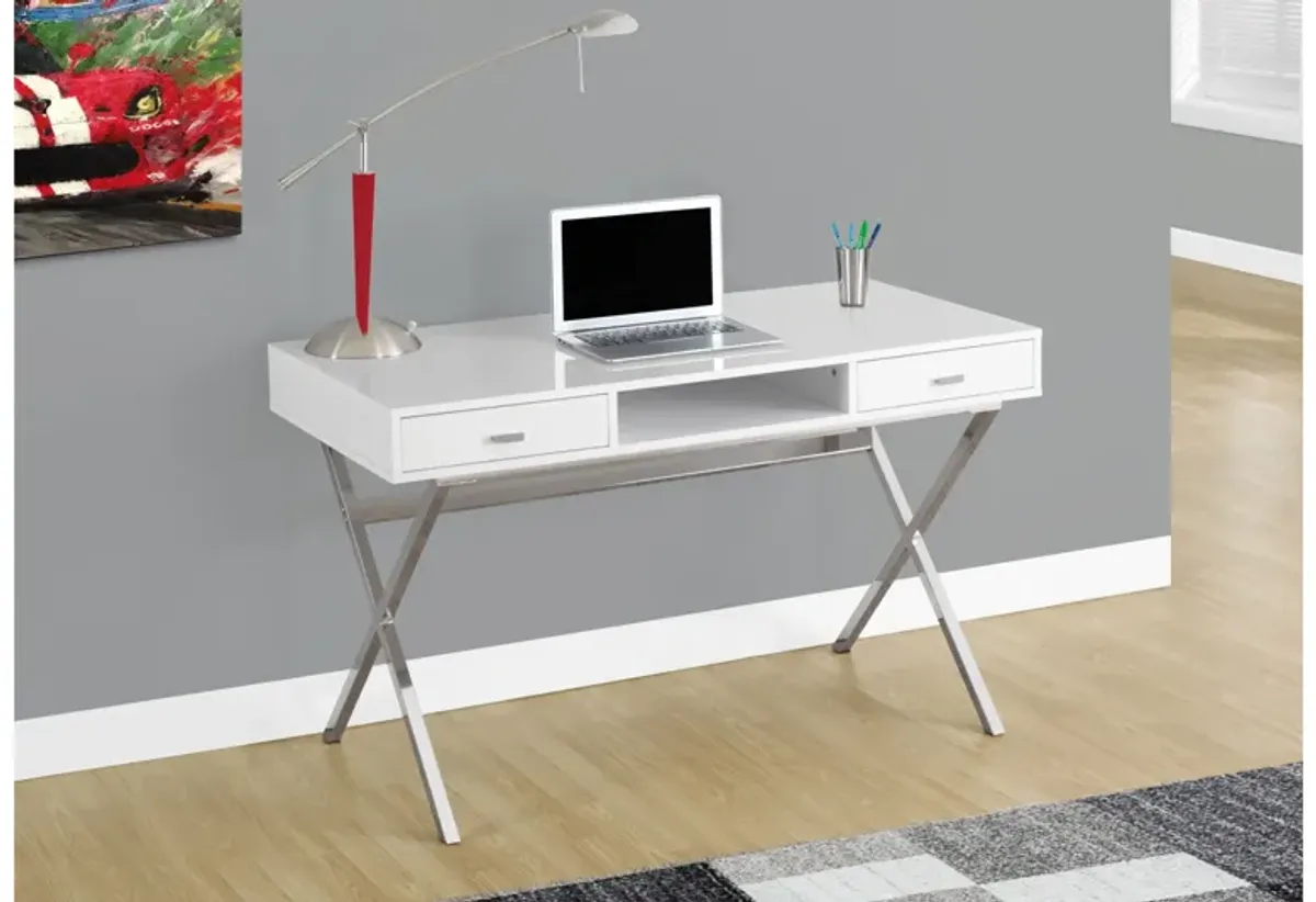 Joliet 48" Glossy White Computer Desk