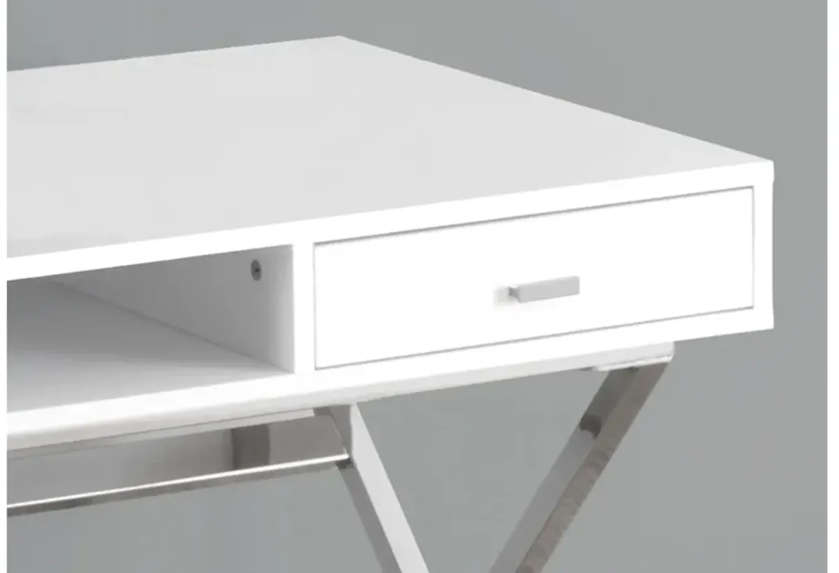 Joliet 48" Glossy White Computer Desk