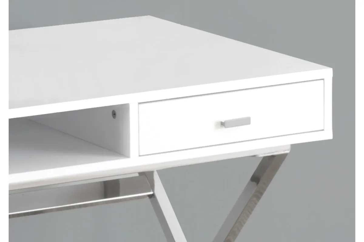 Joliet 48" Glossy White Computer Desk