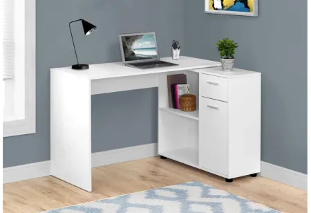 Reno 46" White Computer Desk