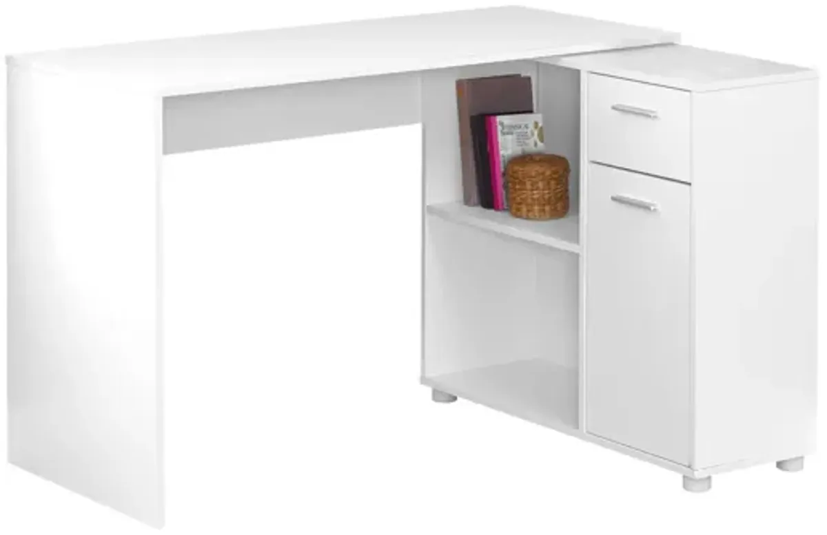 Reno 46" White Computer Desk