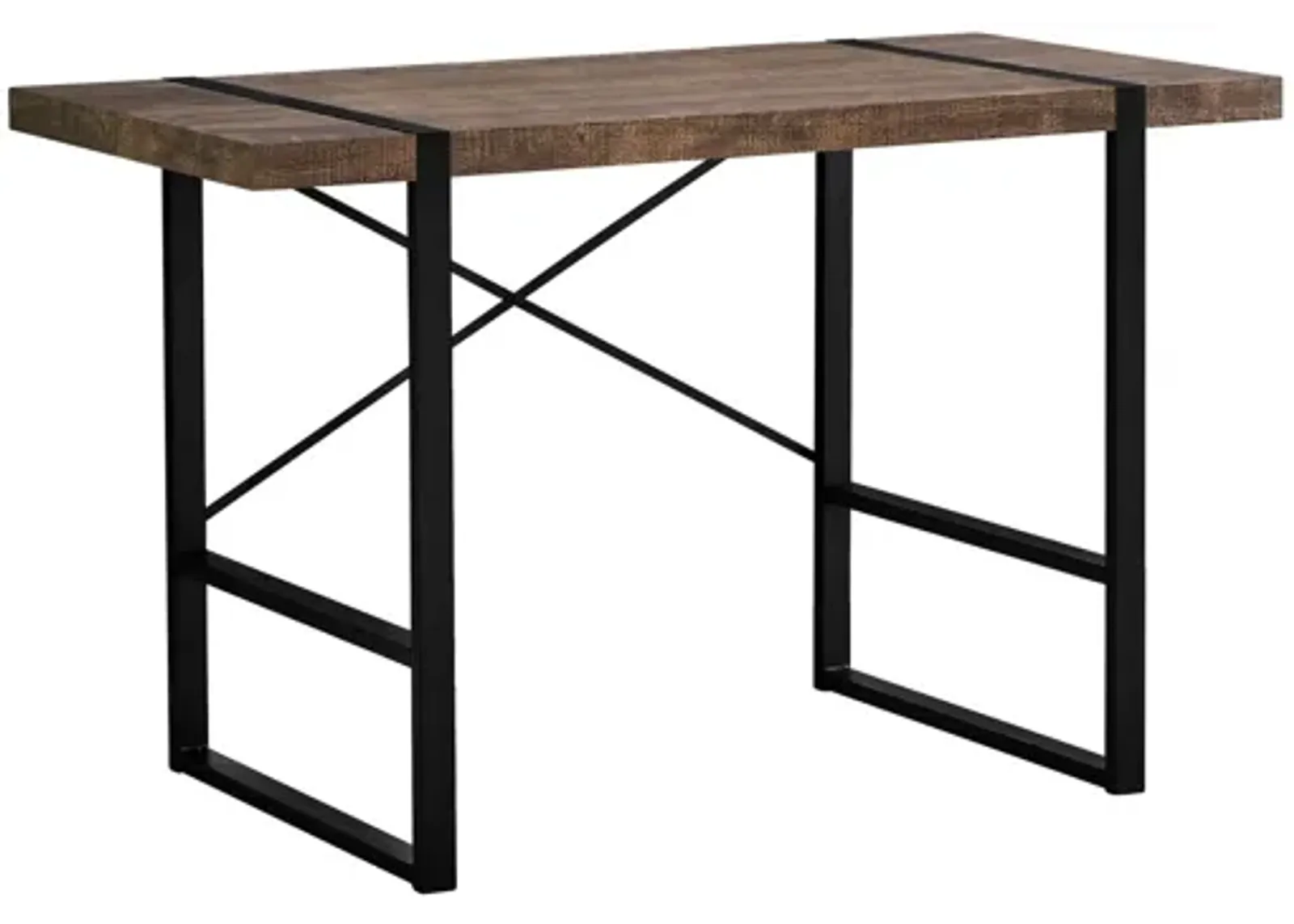 Computer Desk - 48"L / Brown Reclaimed Wood / Black Metal