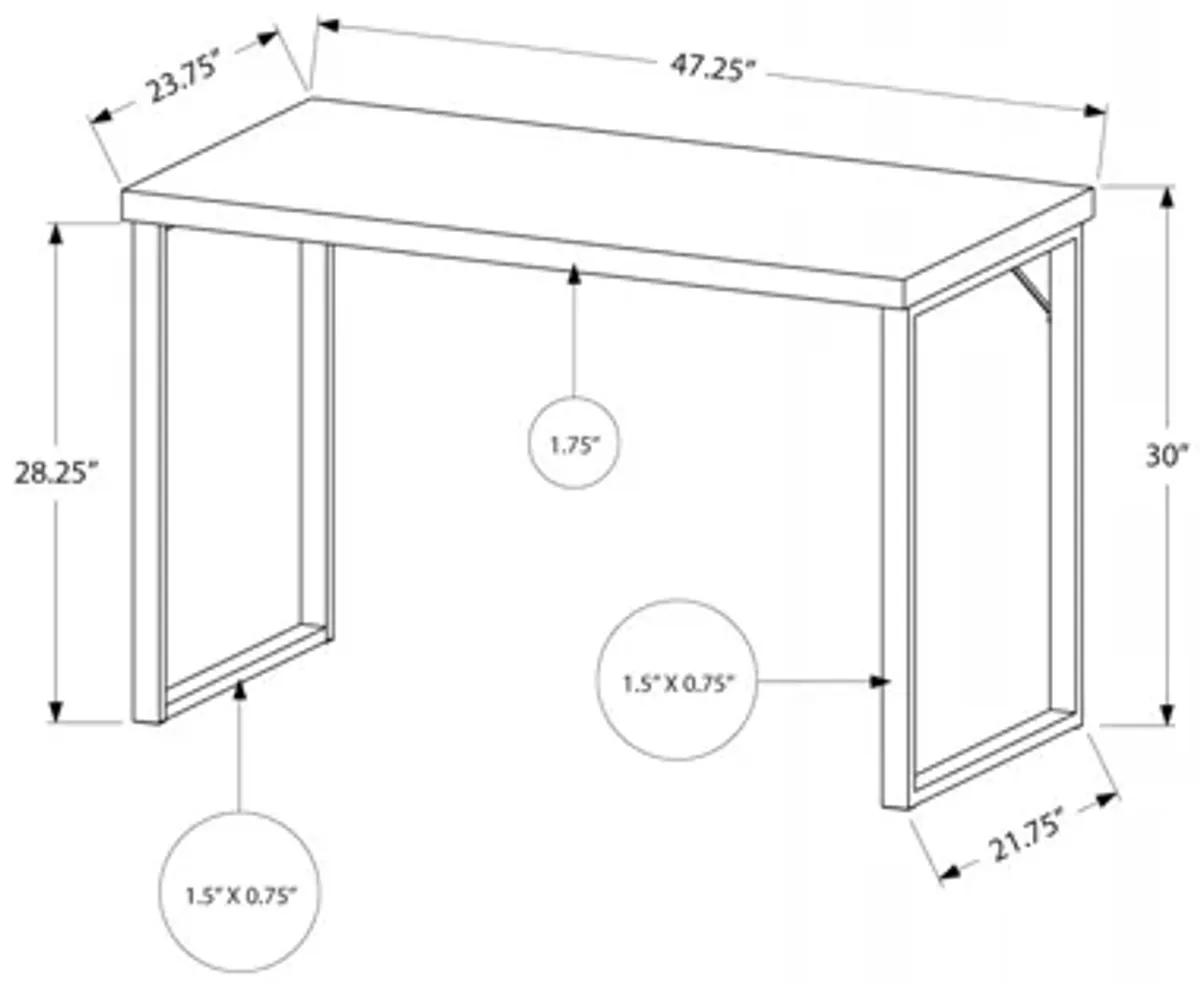 Eldon 48" White Computer Desk