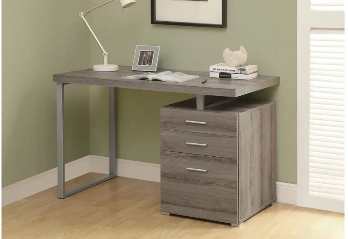 Computer Desk - 48"L / Dark Taupe Left Or Right Facing