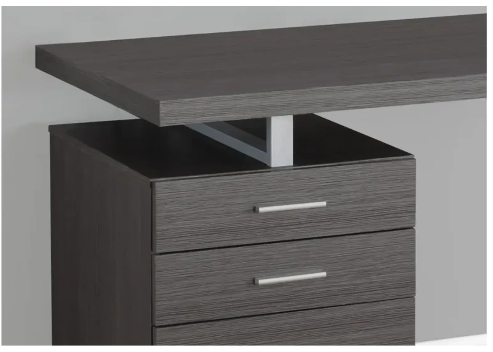 Barron 48" Grey/Silver Computer Desk