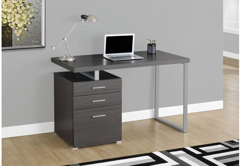 Barron 48" Grey/Silver Computer Desk