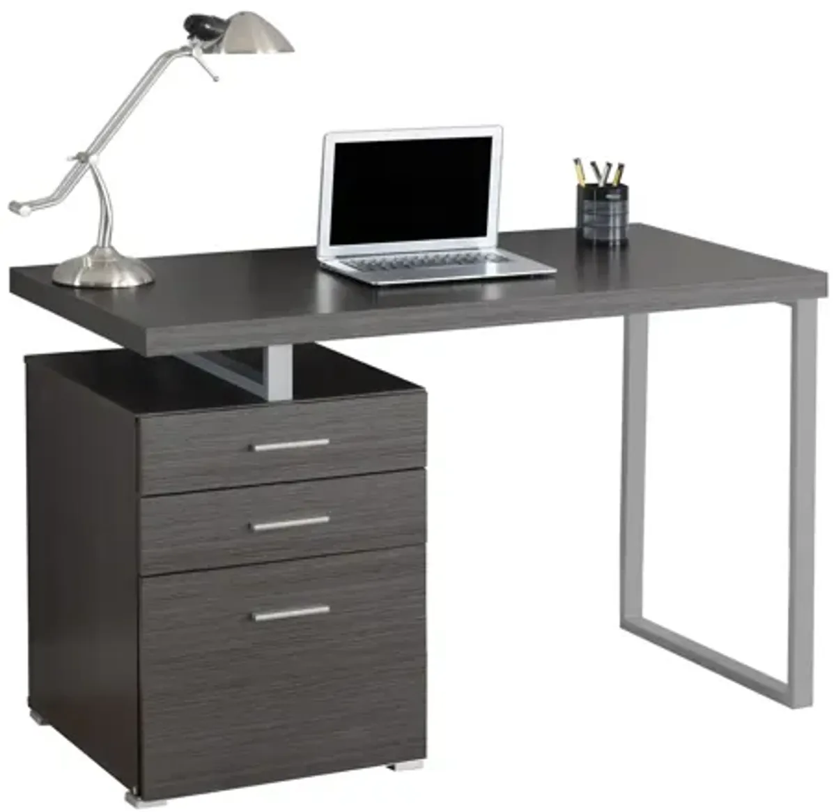 Barron 48" Grey/Silver Computer Desk