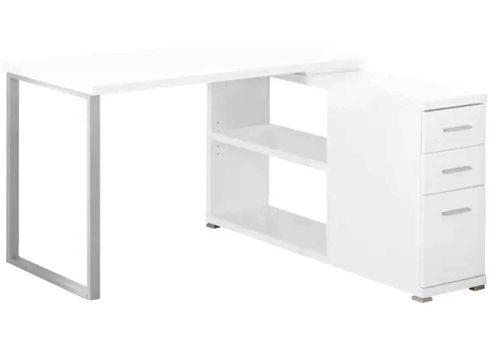 Defer L-Shaped White Computer Desk