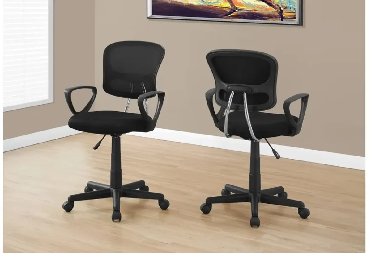 Office Chair - Black Mesh Juvenile / Multi-Position