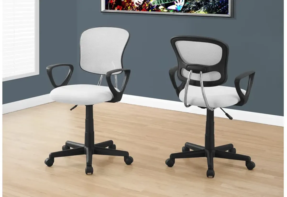 Malta White Mesh Office Chair