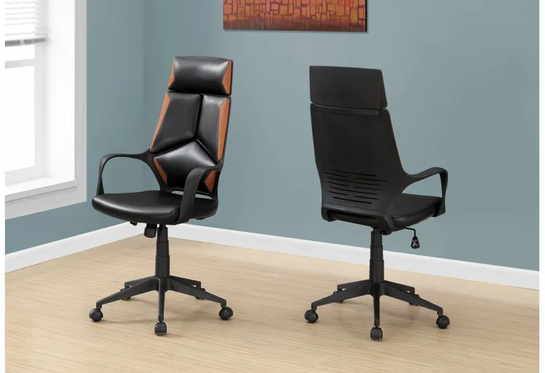 Nagle Black/Brown Office Chair