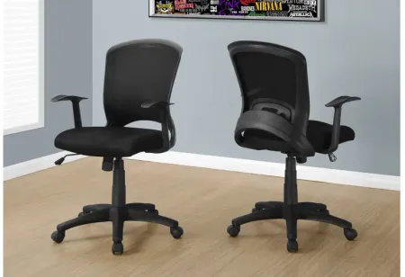 Black Mid-Back Multi-Position Office Chair