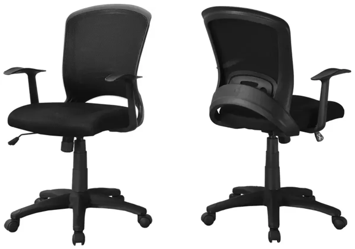 Black Mid-Back Multi-Position Office Chair