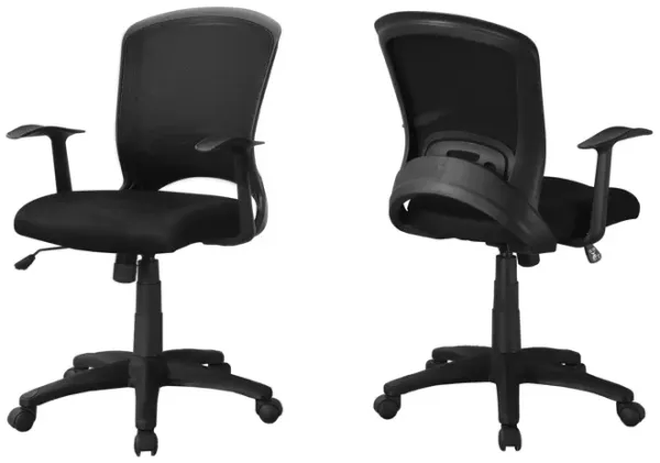 Black Mid-Back Multi-Position Office Chair