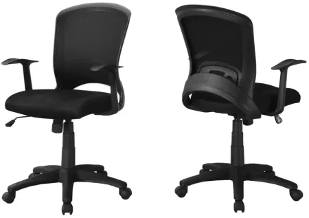 Black Mid-Back Multi-Position Office Chair