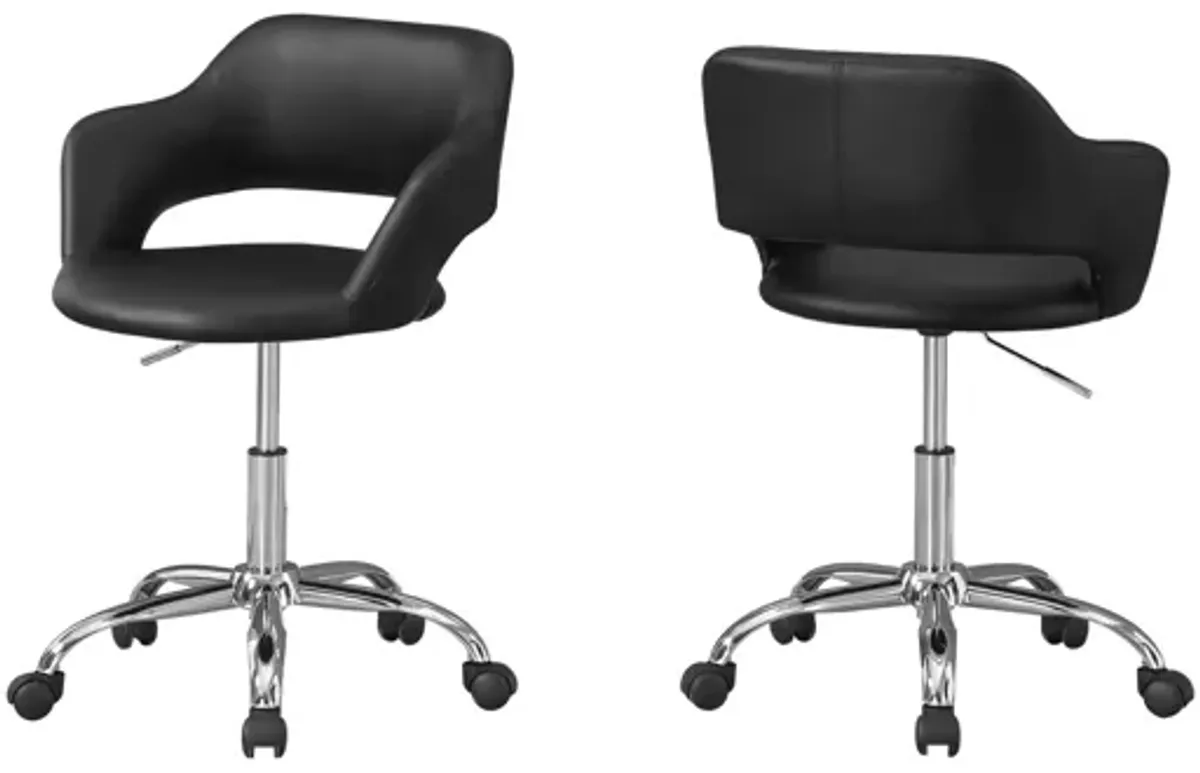 Opal Black Hydraulic Lift Office Chair