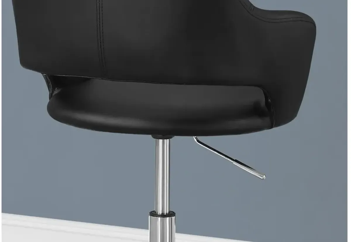 Opal Black Hydraulic Lift Office Chair