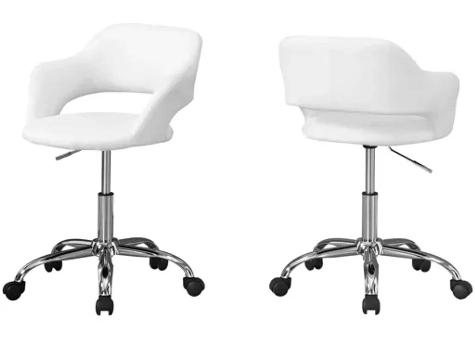 Opal White Hydraulic Lift Office Chair