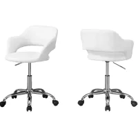 Opal White Hydraulic Lift Office Chair