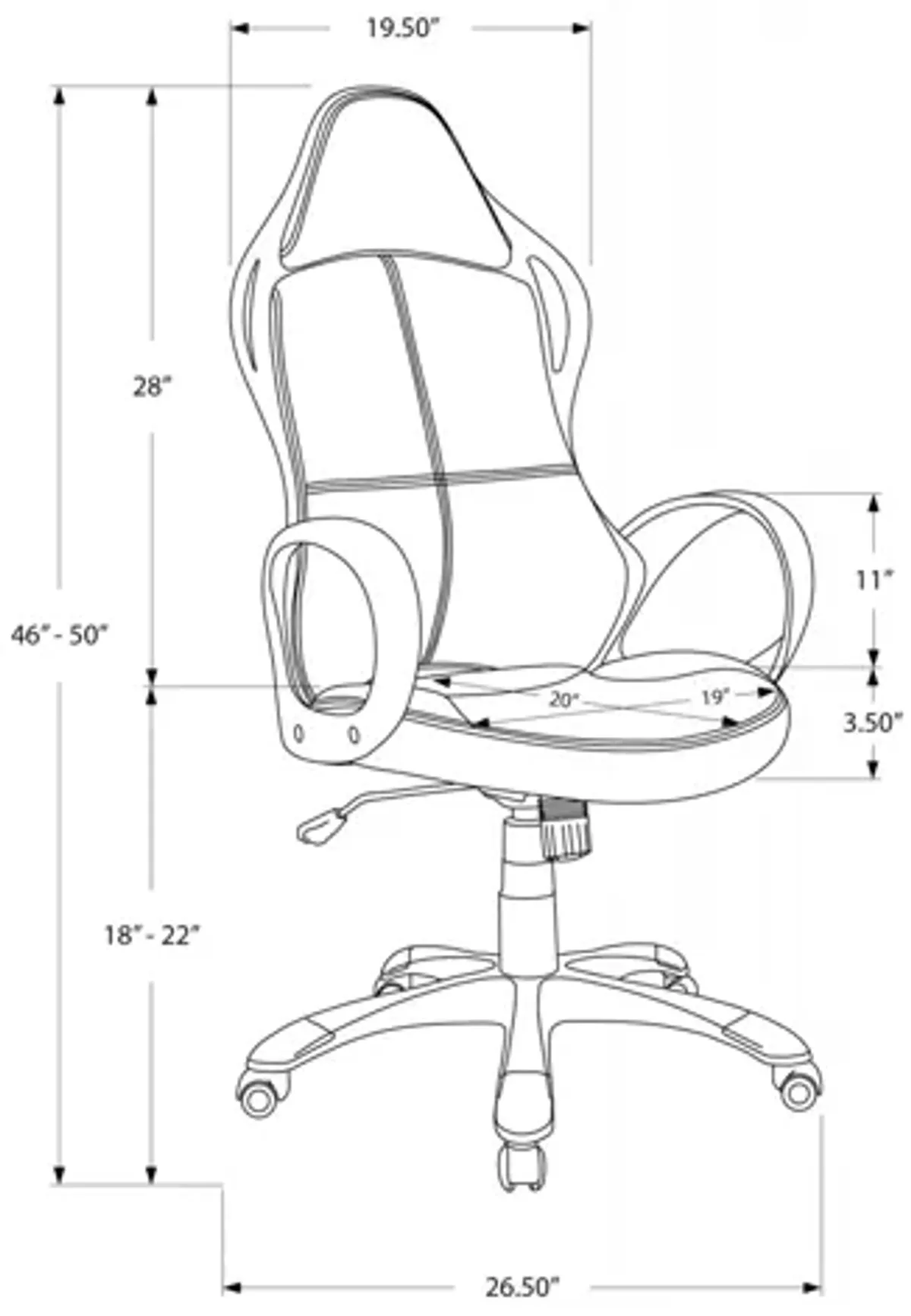 Lodi Black/Red Office Chair