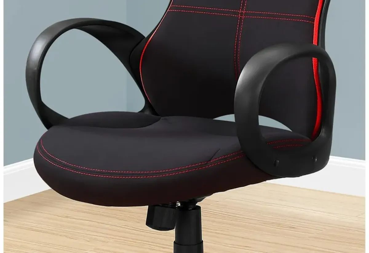 Lodi Black/Red Office Chair