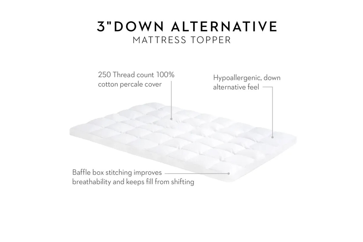 3 " Down Alternative Mattress Topper Twin Xl