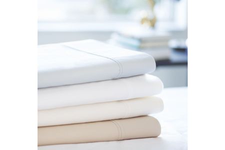 600 Thread Count Cotton Blend King Pillowcase Ivory