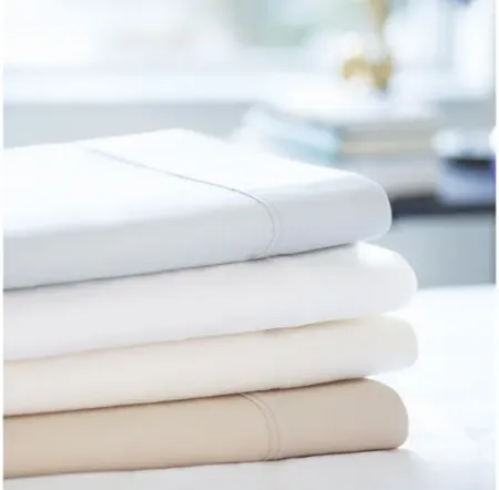 600 Thread Count Cotton Blend King Pillowcase White