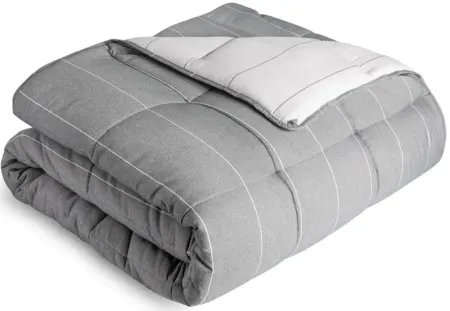 Chambray Comforter Set Oversized Queen Flint
