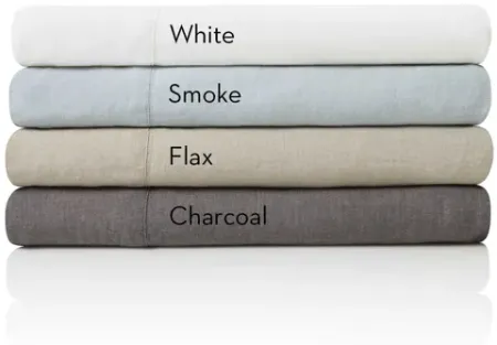 French Linen Queen Pillowcase Charcoal