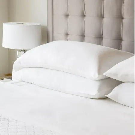 French Linen Queen Pillowcase White