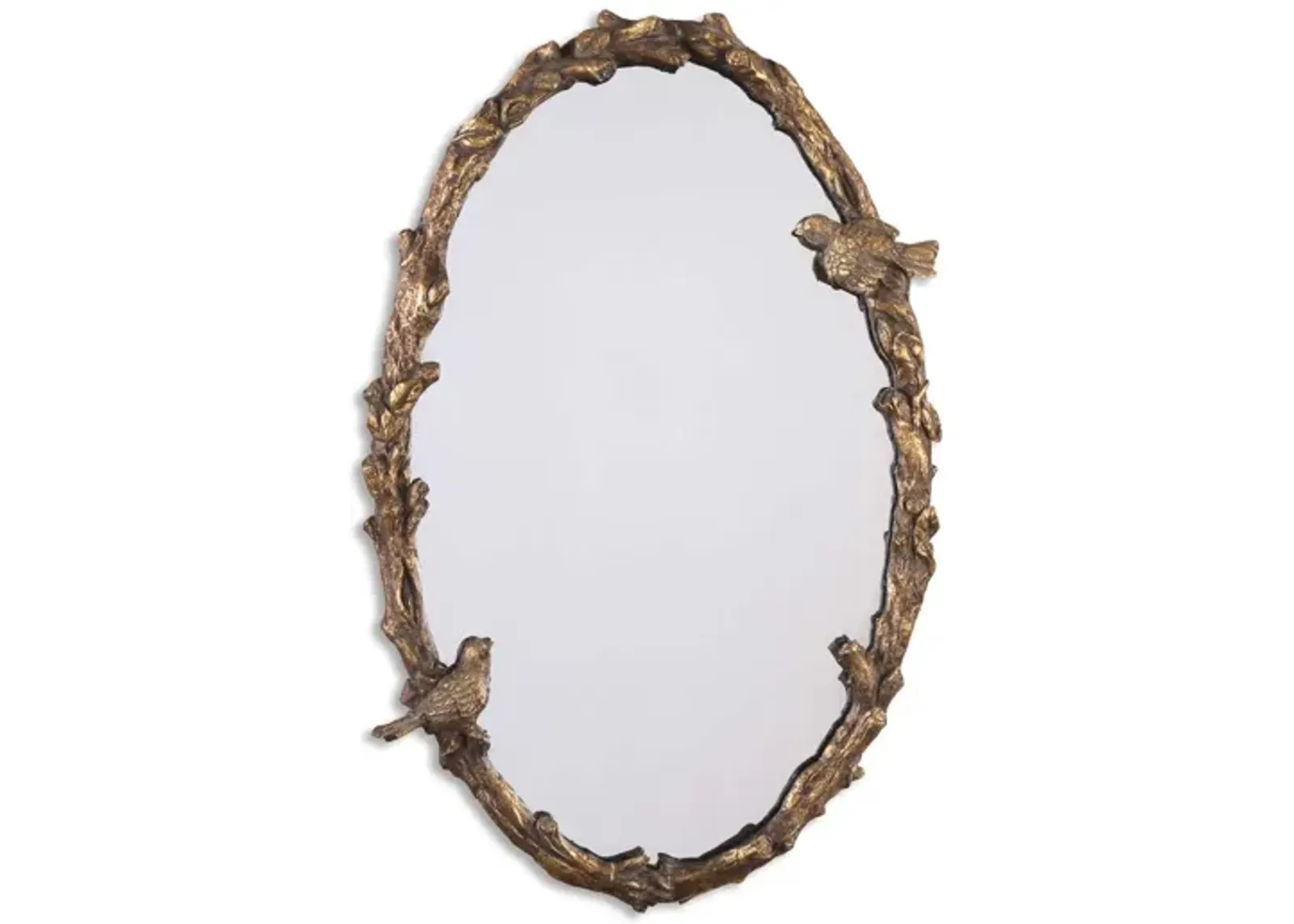 Paza Oval Vine Gold Mirror