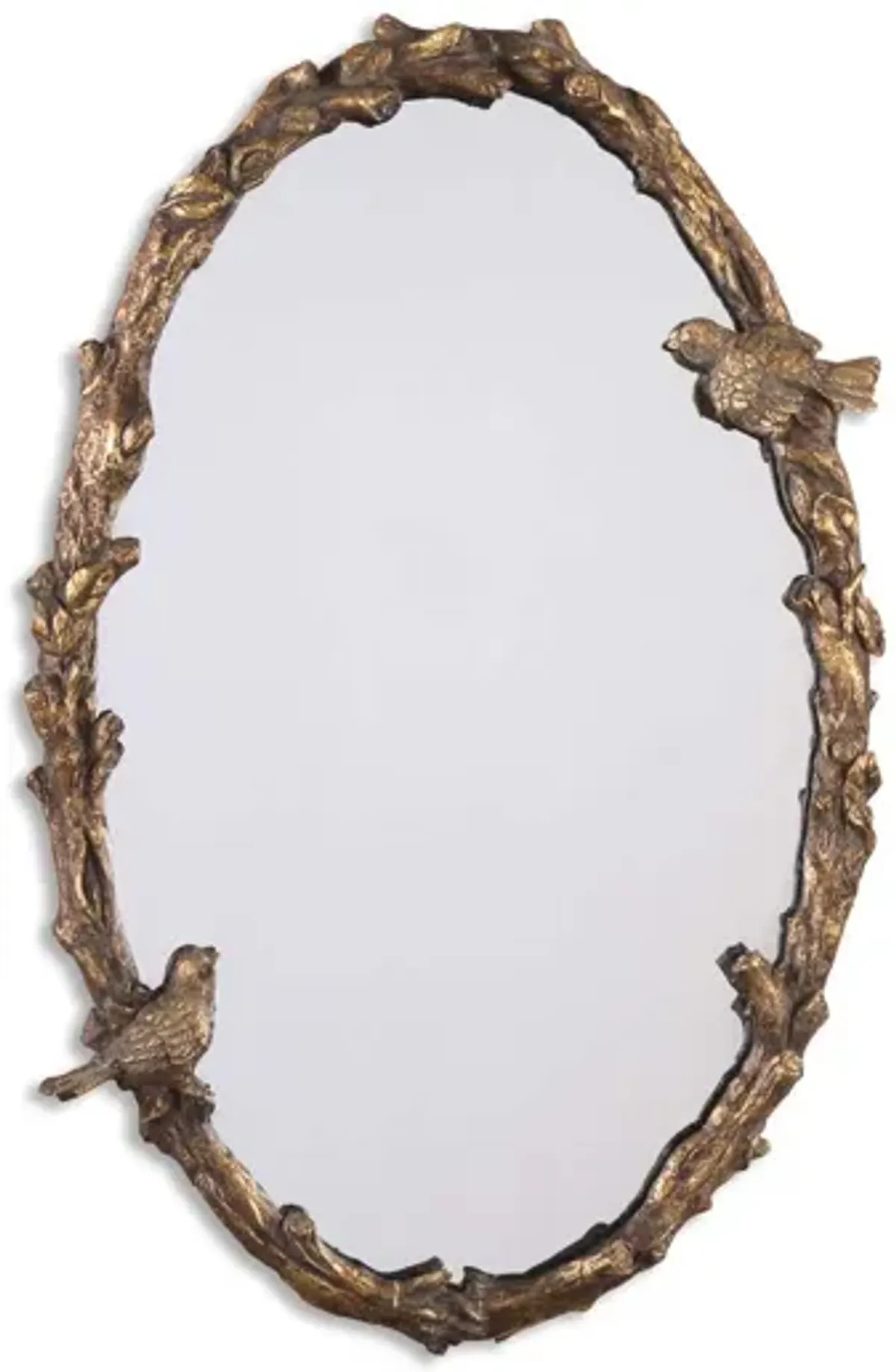 Paza Oval Vine Gold Mirror