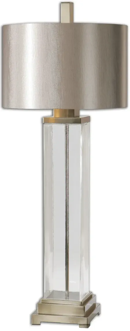 Drustan Clear Glass Table Lamp