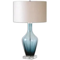 Hagano Blue Glass Table Lamp