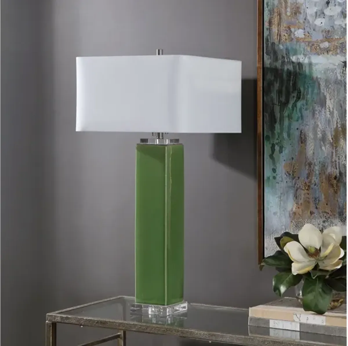 Aneeza Tropical Green Table Lamp