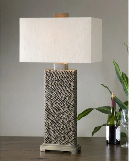 Canfield Coffee Bronze Table Lamp